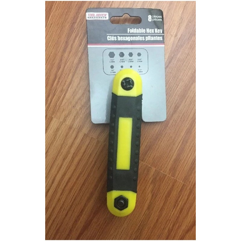 FOLDABLE HEX 8 PIECE SET ALLEN WRENCH NEW