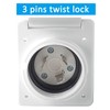 Wadoy 30 AMP RV Power Plug Twist Lock Inlet Receptacle