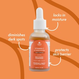 Nature Spell Nature Spell Pure Vitamin C Face Serum 1 Fl Oz - Brightens Skin - Minimise Enlarged Pores C Dark Spot Corrector C Anti Aging Serum for Face - Suitable for All Skin Types - 100% Vegan - Made In The UK