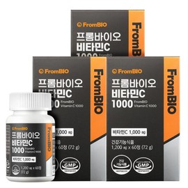 Frombio 프롬바이오 비타민C 1000 60정x3병/6개월 비타민/비타민C/항산화/옥수수 Frombio Vitamin C 1000 60 Tablets x 3 Bottles / 6 Months Vitamin / Vitamin C / Antioxidant / Corn
