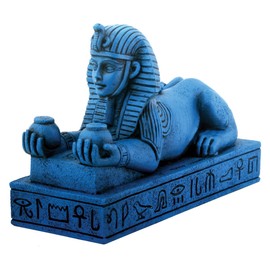 Blue Amenhotep III Sphinx Egyptian Figure Collectible