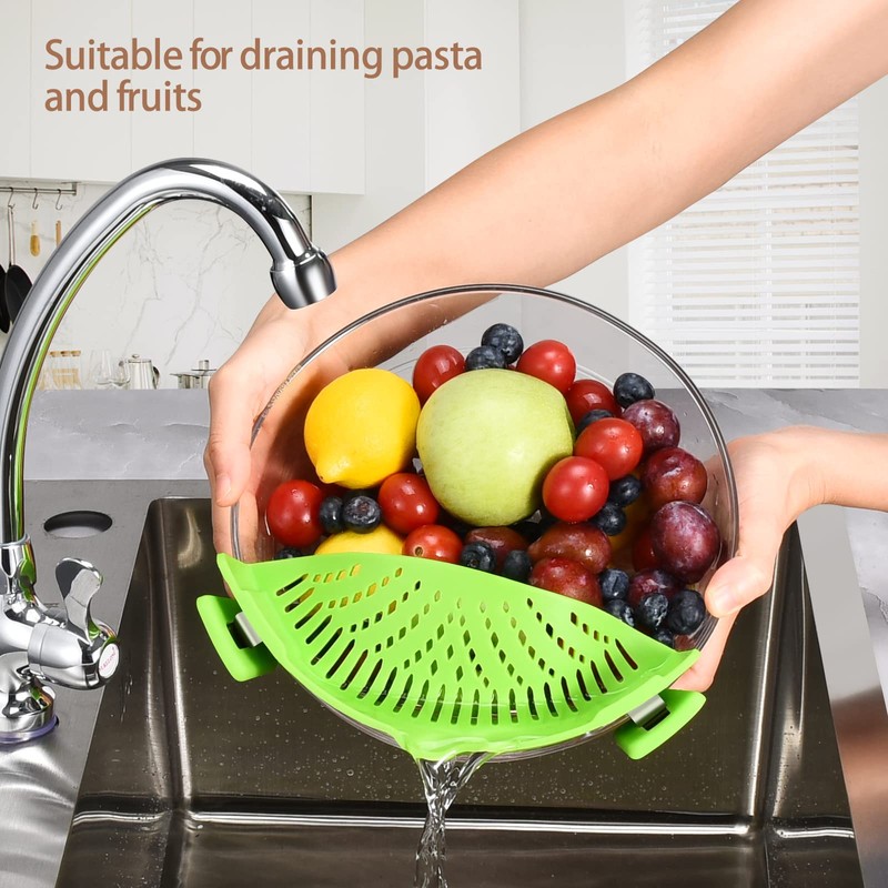 Clip on Strainer for Kitchen Pasta Strainer for Pots Heat