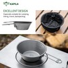 KAPILA 300ml Titanium Bowl with Folding Handle Outdoor Camping Picnic