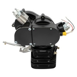 110CC Bicycle Engine Kit,2-Stroke Gas Motor Bike Kit Air-Cooling Bicycle,Single-cylinder Crankcase Return Swept Motorized Bike Kit CDI Ignition,Gasoline Motor Kit For most 26" /28"Bikes(Black)