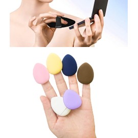 Powder Puff, Finger Powder Puff, Triangle Powder Puff, Velvet Powder Puff, Makeup Sponge, Makeup Pad, For Face Makeup, Loose Powder Foundation, Concealer, Wet And Dry, (15pcs, Color)