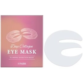 Mascarilla de colágeno para ojos, mascarilla debajo de los ojos en forma de E, para ojeras e hinchazón, 5 pares,1PCS