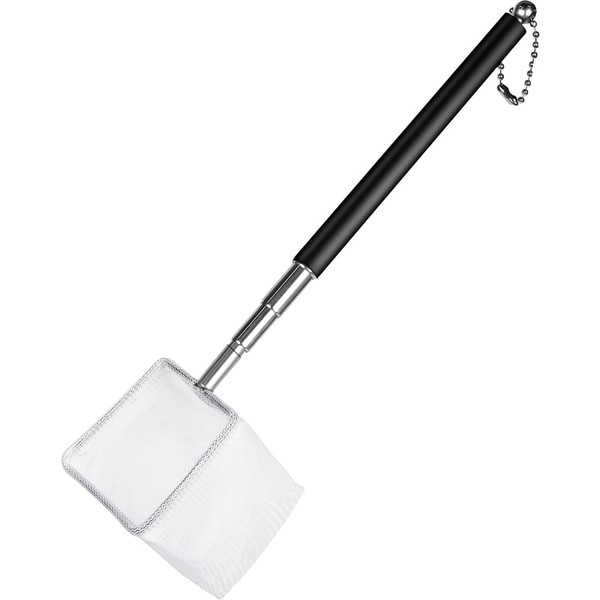 LICQIC Aquarium Shrimp Net, Small Telescopic Aquarium Fish Net, Square