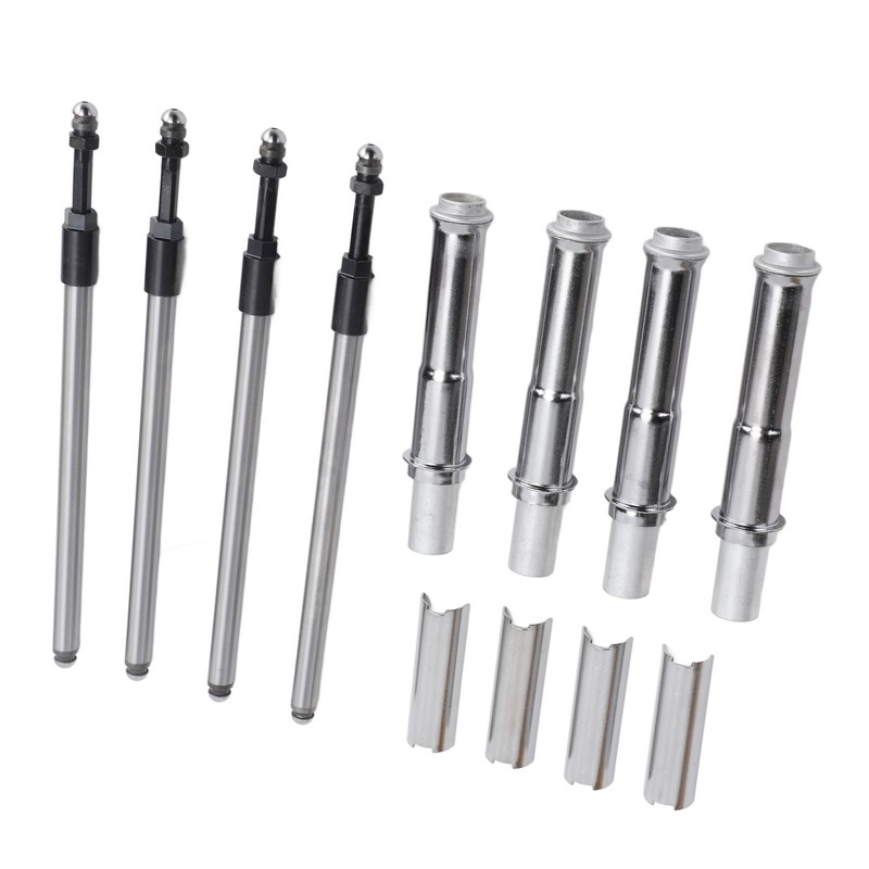 24PCS Adjustable Pushrods Cover Kit 0928 0023 Chrome Push Rod