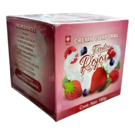 Crema Corporal de Frutos Rojos LA SANTISIMA NATURAL para Suavidad y Frescura, 180 g