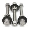 (10 Sets) 1/4-20x2-1/2" Stainless Steel Hex Head Screws Bolts, Nuts,