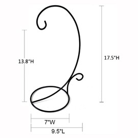 Metal Ornament Display Stand Set of 2 Tall Iron Lightweight Ornament Holder Stand for Hanging Globe Air Plant, Terrarium Plant, Witch Ball Stand for Bauble Home Party Wedding Craft Christmas Decor