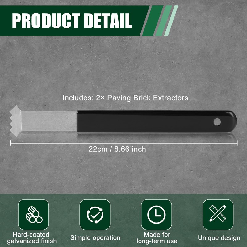 WODHMIEY Paver Puller Tool with Double Joint Scraper, Brick Removal
