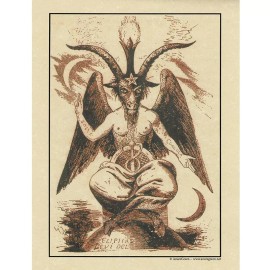 AzureGreen Baphomet Poster 8.5 x 11" Parchment Print NEW Book of Shadows Page