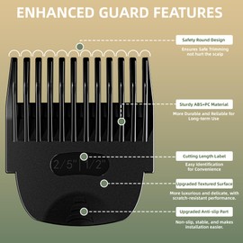 4 Pack Professional Trimmer Guards for Manscaped Lawn Mower 4.0, Waterproof Guide Combs Replacement with Organizer, 8 Cutting Lengths from 1/8" to 1/2" Fit The Lawn Mower 4.0 Groin Hair Trimmer