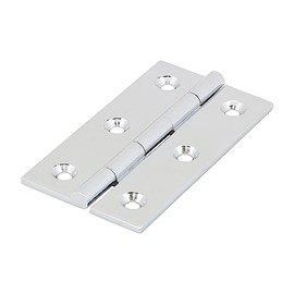 Timco - Solid Drawn Hinge - Solid Brass - Polished Chrome (Size 64 x 35-2 Pieces)