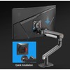NB Ergonomic Gaming Monitor-Arm for Flat/Ultrawide/Curved Monitors 27'' to 50