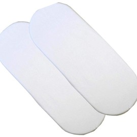 4 x Moses Basket Fitted Sheets - 100% Cotton Fitted Sheets for Moses Basket Or Baby Cradle (White)