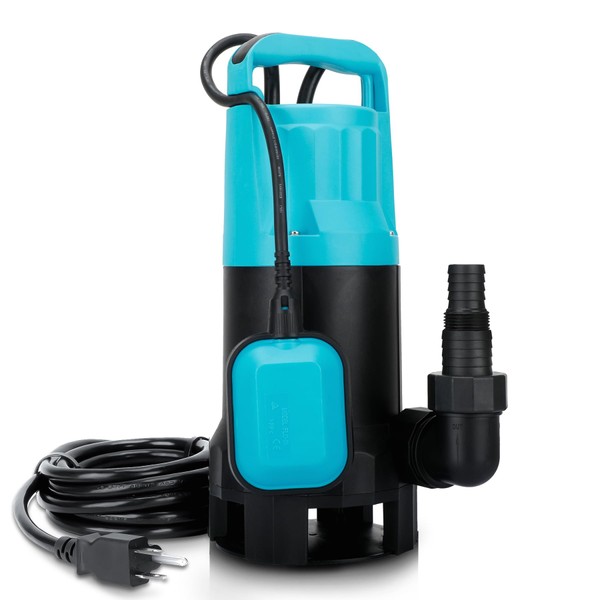 BOMGIE 1.3HP Sump Pump 5280GPH Submersible Water Pump with Float