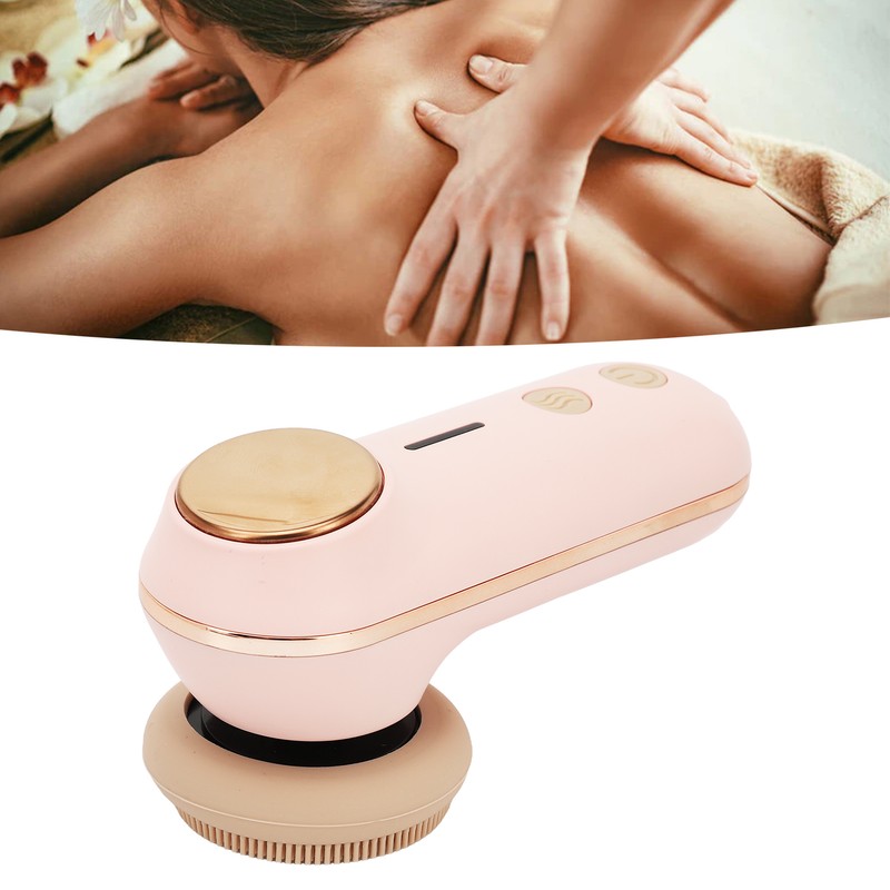 Face Massage Device Brush 3 Gear Adjustable Silicone Heads Heating