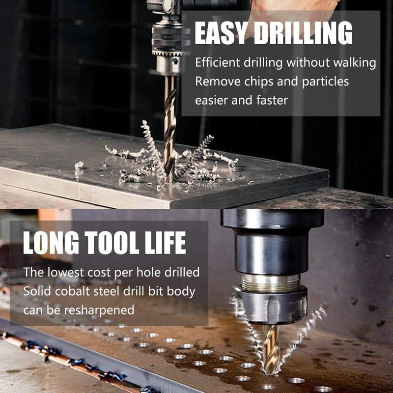 Miskall 10 Pcs Drill Bit Screw Extractor Set Broken Screw