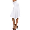 EXCHIC Women's Elastic Waist Plain A-Line Yoga Skirt - White,