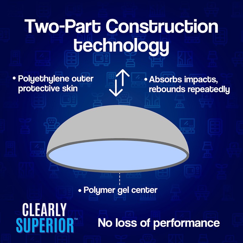 12-Pack Clearly Superior Gel Bumpers. Small Rectangle 1.5" x .5"