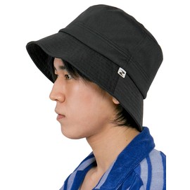 Zaction Bucket Hat, Heatstroke Prevention Hat, Large Size, Deep, UV, Washable, Cool, Absorbent, Quick Drying, Deodorizing, Wet with Water, black