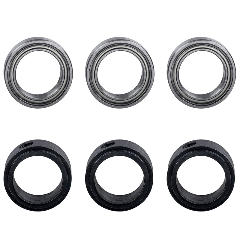 Bestgle Mini Bearings, Ball Bearings, 3 Pieces, Deep Groove Ball