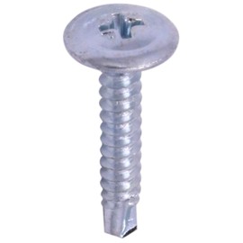 (50 Pcs) #8 x 1-7/8" Mod Truss Head Self Tapping K Lath Screw, Drill Point, Zinc - U-Turn
