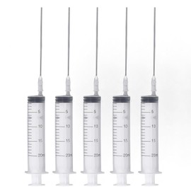 Kit de Recarga de Tinta para Impresora 5 Jeringas de 20ml con Agujas Planas Herramienta para Oficina y Hogar con Cartuchos de Inyección