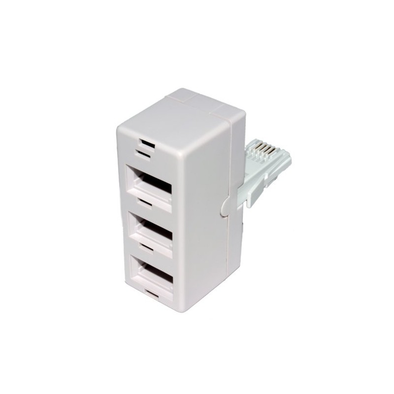 kenable BT Telephone Splitter 3 way Sockets 1 x Socket