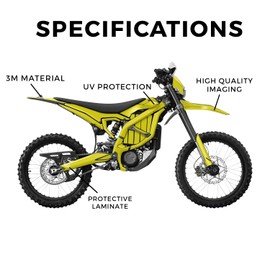 Surron Ultra Bee Graphics Kit Wrap - Solid Yellow - Sur-Ron Skin - Premium 3M Vinyl Protective Wrap Decal Cover - Easy to Apply | Crafted in The USA by MightySkins