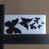 Butterfly Decal 4 Pack: Butterflies, Butterfly Heart, Detailed Butterflies (Black,
