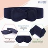 WERFORU Women Stretchy Cinch Belts 8-Shaped Interlock Buckle Faux Leather
