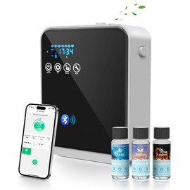 Waterless Essential Oil Diffuser,Aromatherapy Scent Diffuser-Diffusers for Home,Hotel Colletion Diffuser|250ml Smart Machine with 3pcs Oil,Cover 1500 sq.ft,Large Room Oil Diffuser for Classroom,Office