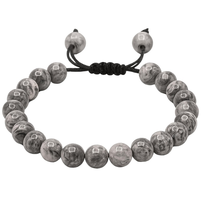 Amazing Gemstone Map Stone Bracelet for Women Men's Gifts -