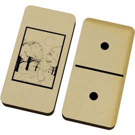 Azeeda 'Golden Leaves' Domino Set & Box (DM00048047)