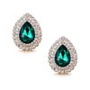 EVER FAITH Women's Austrian Crystal Stud Earrings, Elegant Waterdrop Rhinestone
