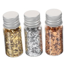 LALAFINA Elegant Gold Foil Flakes Nail Art Decor Glittery Foil Paper for Nails DIY Craft Supplies Set of 1