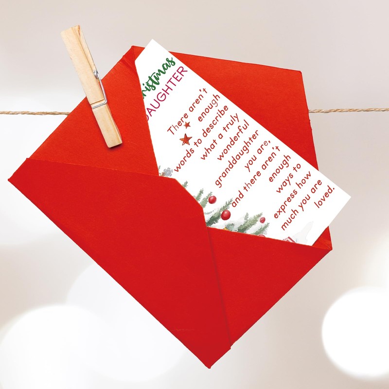 OJsensai Funny Christmas Card for Granddaughter