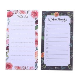 NUOBESTY Pcs Magnetic Romantic Floral Notepads for Fridge Pages Pad Magnetic Memo Pad for Grocery List Calendar