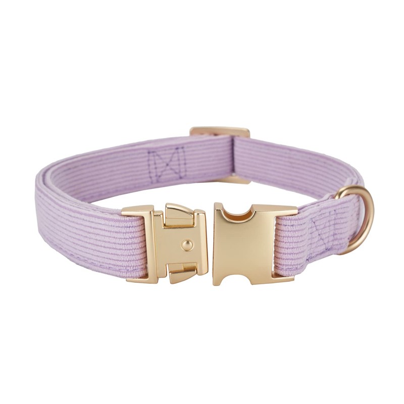 YUDOTE Dog Collar and Lead Set Large,Soft Non-Irritant Corduroy Collar