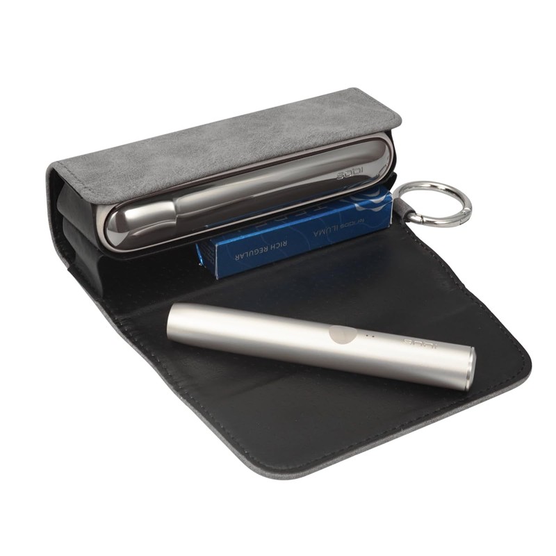 YiTenn Protective Case for Iqos Iqos iluma (Polyurethane) Leather Grey