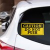 BAVAHA Caution Do Not Push Sticker Large Bumper Sticker Warning