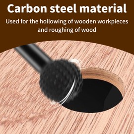 Abizarch 4Pcs Sphere Rotary Burr with 5/8-11 Threads for 4 1/2 and 5 Inch Angle Grinder Head Attachments, High Carbon Steel Rotary Grinding for Woodworking Engraving Grinding Drilling Bits