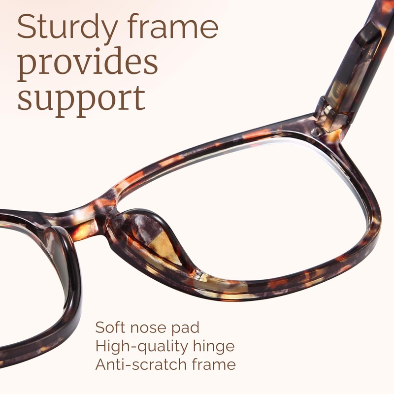 CCVOO Reading Glasses for Women/Men, Eyeglasses, Blue Light Readers for