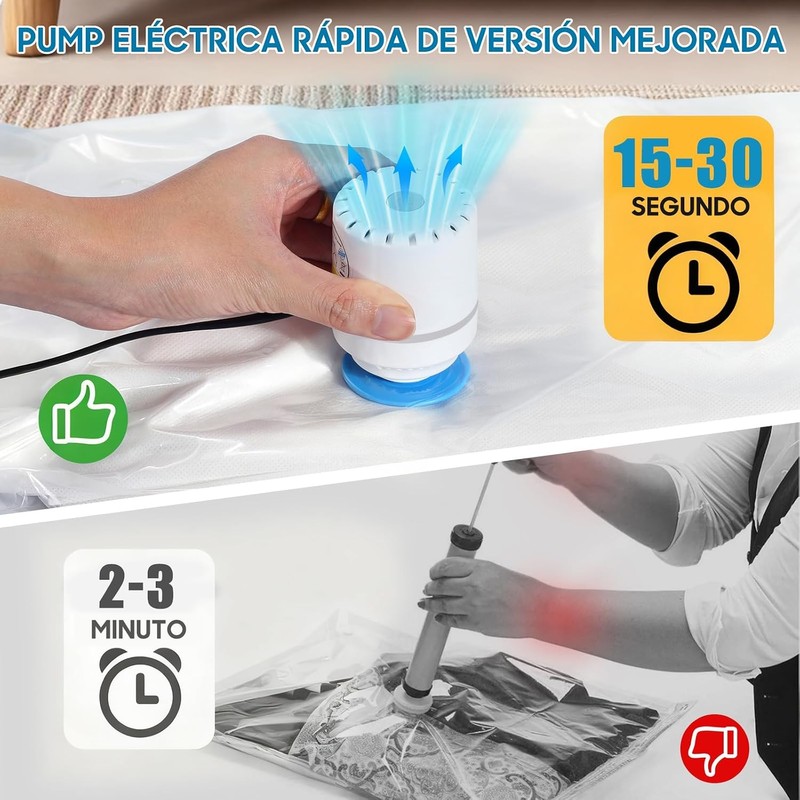 Bomba Eléctrica para Bolsas de Almacenamiento al Vacío, Bomba de