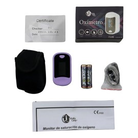 Oxímetro De Pulso Digital Certificado Monitor Pulsometro Color Lila