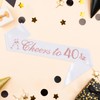 PYQWA Cheers to 40 Sash with Rose Gold Foil -