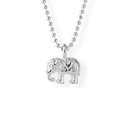 Drachenfels Mini Elephant Pendant Made of Real Silver / Ganesh Collection / Elegant Pendant for Women and Girls Made of 925 Sterling Silver / Designer Jewellery/D GAN 35/AG, Sterling Silver